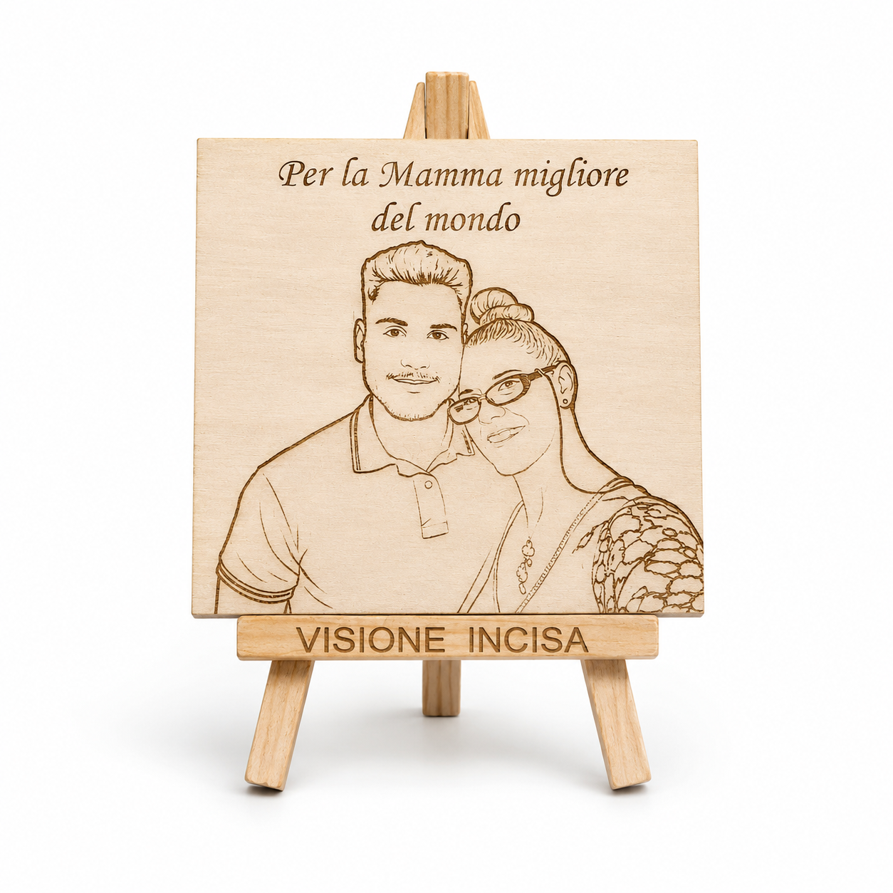 Ritratto Line Art - Idea Regalo Mamma