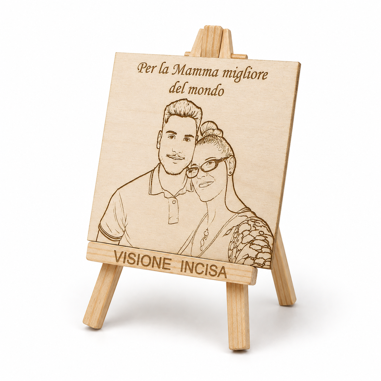 Ritratto Line Art - Idea Regalo Mamma