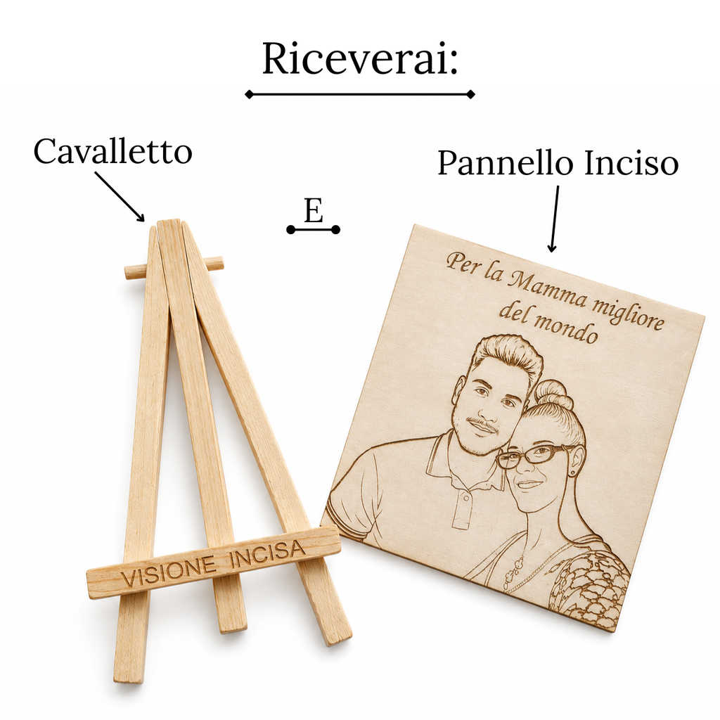 Ritratto Line Art - Idea Regalo Mamma