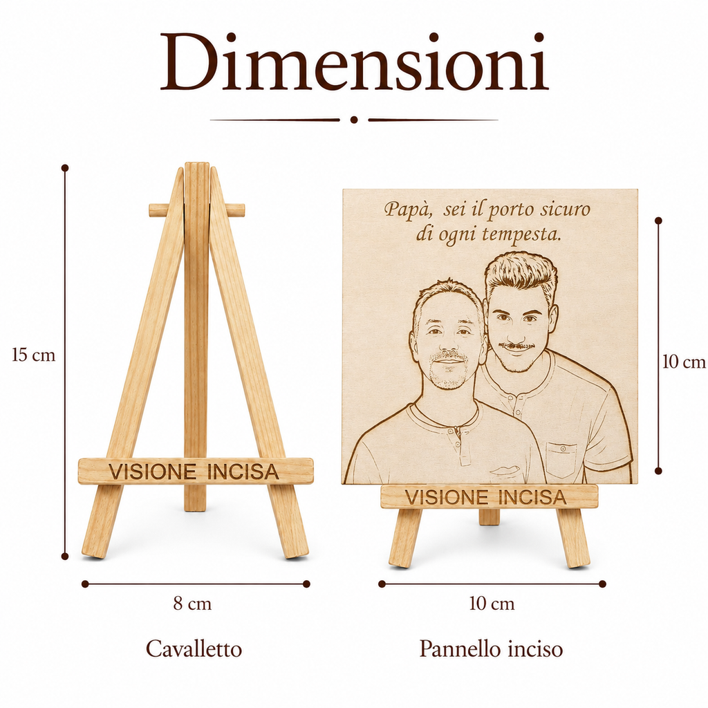 Ritratto Line Art - Idea Regalo Papà
